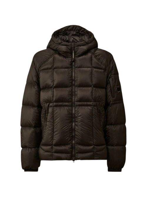Hooded D.D. Shell Nylon Down Jacket — Black