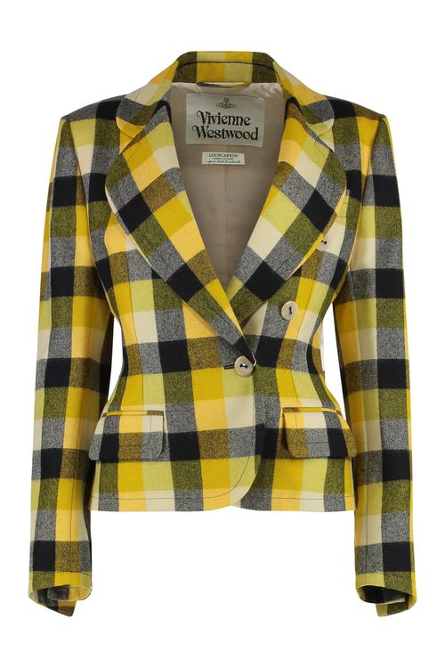 Georgia Checked Virgin Wool Blazer