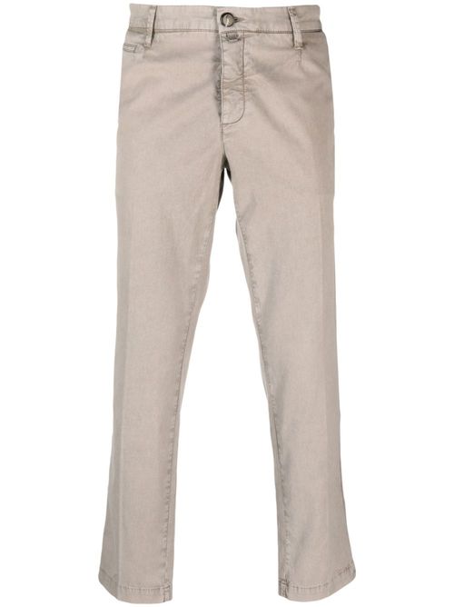 Logo-patch slim-cut jeans - Grey