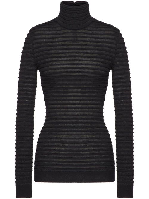 High-neck top - Black