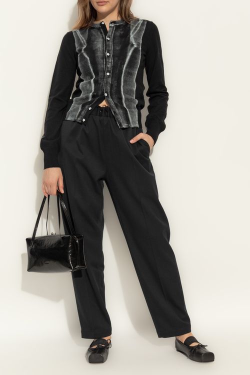 Printed Cardigan, Women's, Black