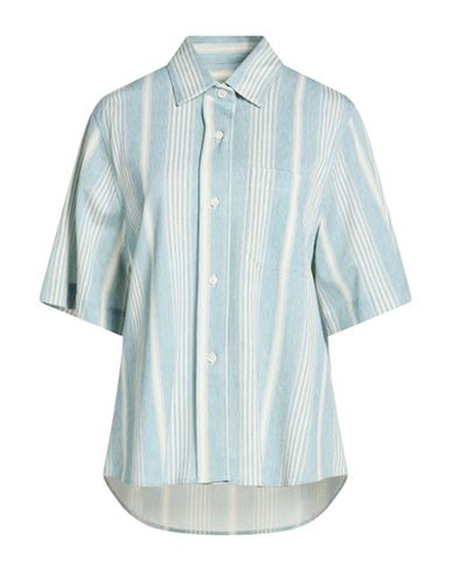 Woman Shirt Light blue Size S Cotton, Elastane