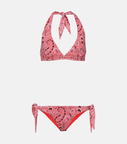 Paisley halterneck bikini