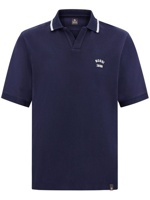 Piqué polo shirt - Blue