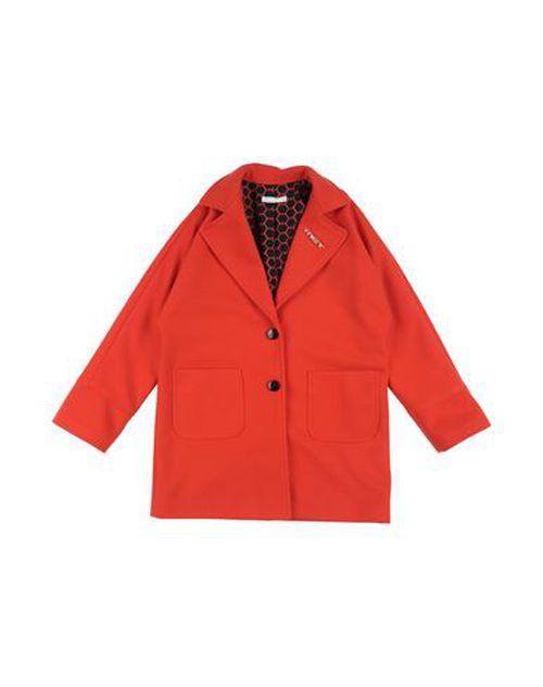 Kid Girl Coat Orange Size 12 Acrylic, Polyester