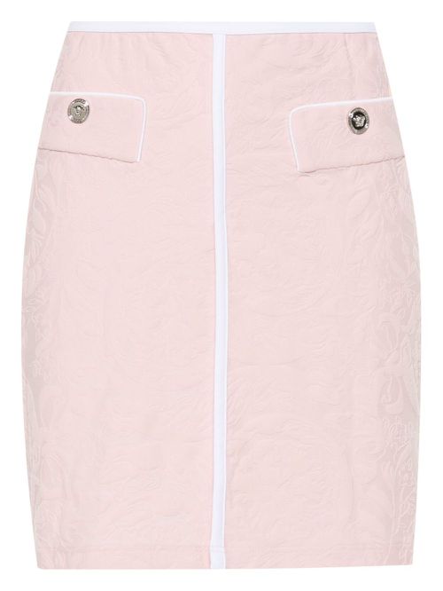 Patterned-jacquard mini skirt - Pink