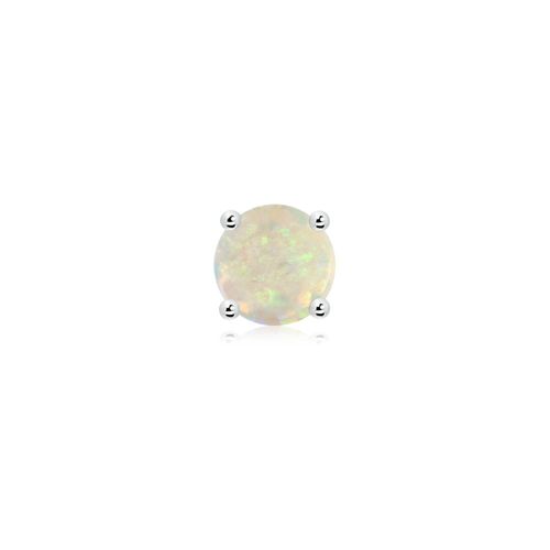 Angara 0.75 CTW Basket-Set Round Opal Stud in Platinum