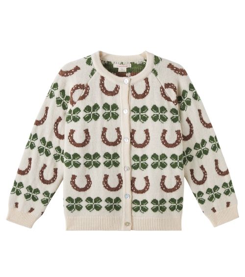 Konges Sløjd Belou intarsia wool-blend cardigan