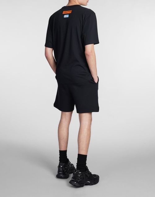 Recycled Cotton Logo T-Shirt — Black