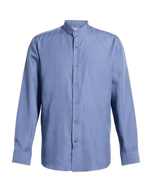 Man Shirt Slate blue Size 17 ¾ Tencel