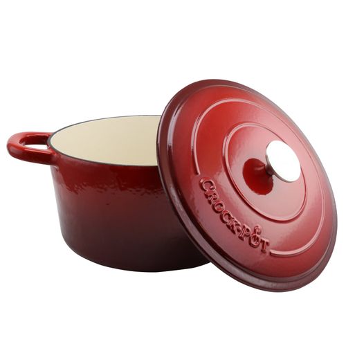 Artisan 7 Quart Round Cast Iron Dutch Oven in Scarlet Red