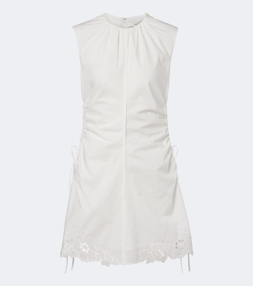 Klara ruched cotton minidress