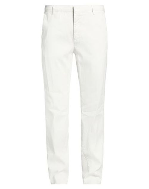 Platinum Man Pants Off white Size 33 Linen, Cotton, Elastane