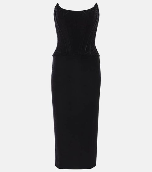 Velvet bustier dress
