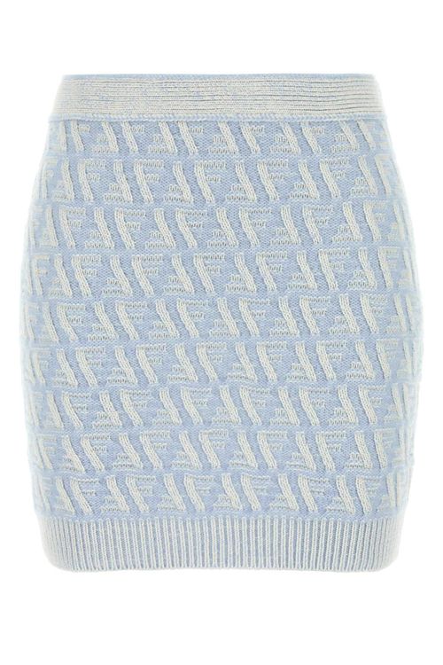 Cotton Mini Skirt — Blue