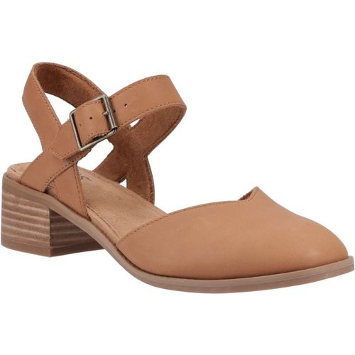 Toms Jaclyn Leather Women's Brown Sugar Round Slingback Hee