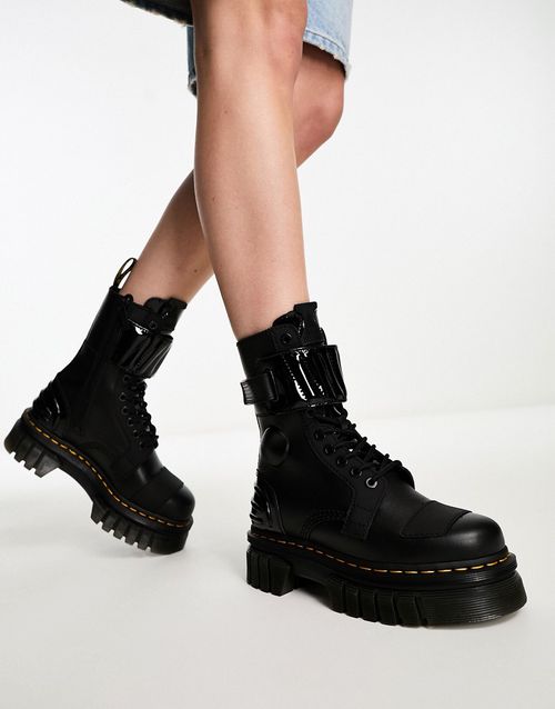 Dr Martens | Audrick 10i boot 10 eye boots in black nappa lux ...