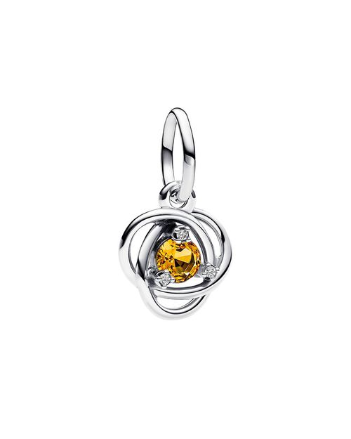 Moments Silver CZ Honey Eternity Circle Dangle Charm