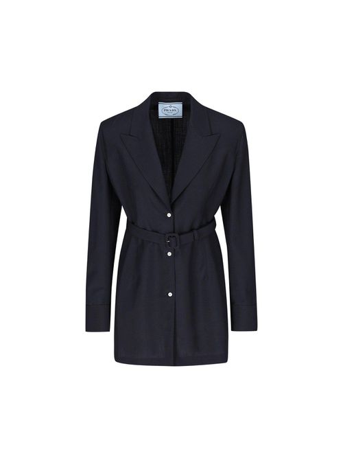 Single-breasted Belted Shirt Jacket
