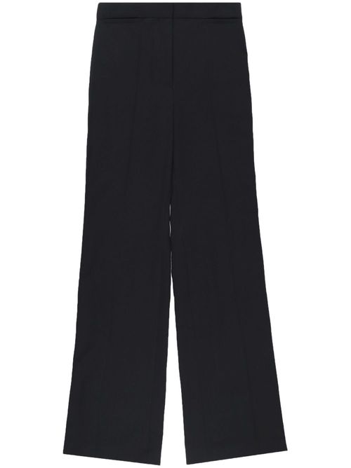Wide-leg wool trousers - Black
