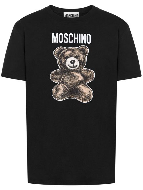 Teddy bear-print T-shirt - Black