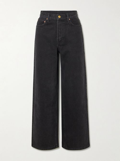 Elissa High-rise Wide-leg Jeans - Black