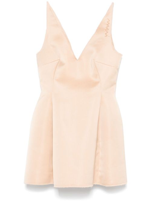 Duchess satin mini dress - Neutrals
