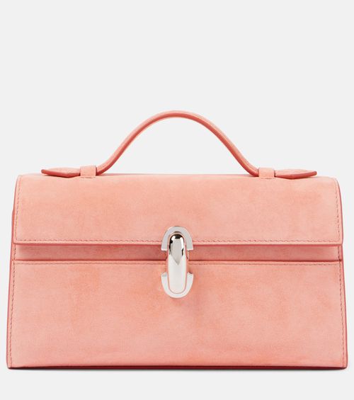 Symmetry Pochette suede tote bag