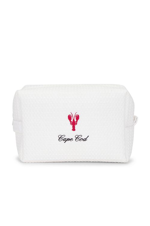 Abbode Cape Cod Waffle Pouch in Cloud - White. a