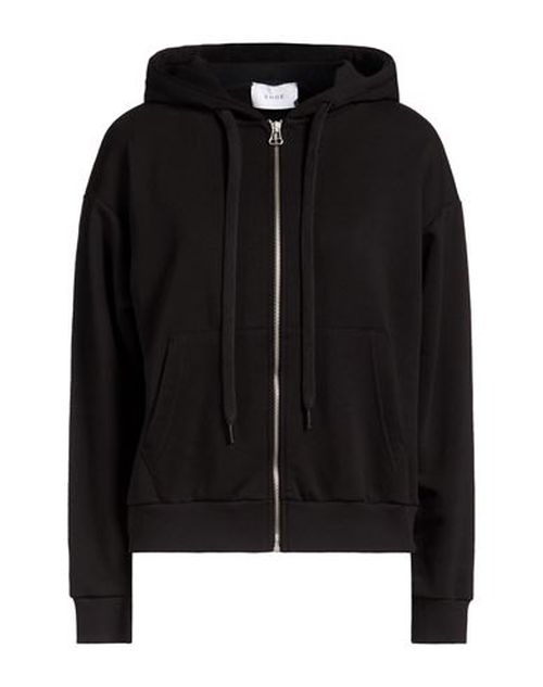 Woman Sweatshirt Black Size M Cotton, Polyester