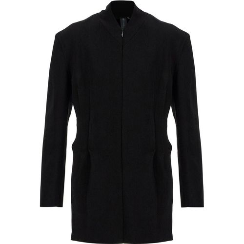 Norma Kamali Black Mini Slim Dress With Front Zip