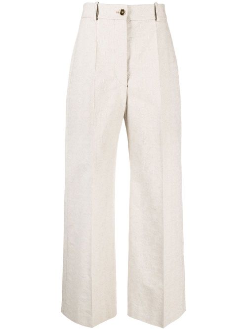 Iconic monogram-pattern trousers - Neutrals