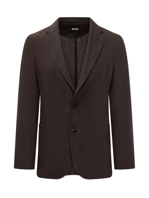 Dark Brown Notched Lapel Blazer