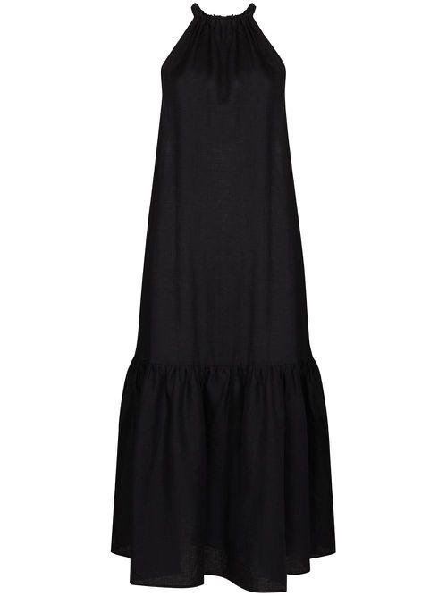 Ibiza halterneck maxi dress - Black