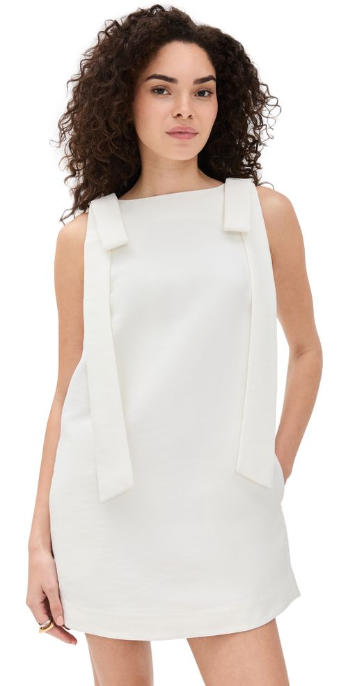 ALIGNE | ALIGNE Fern Bow Tie Mini Dress White | Realry