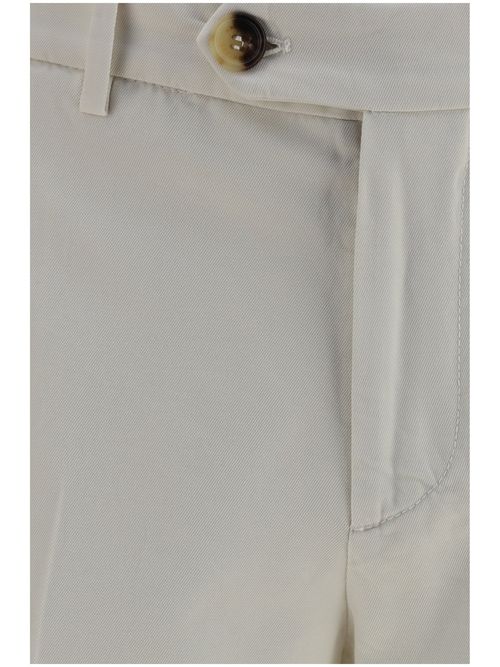 Dyed Cotton Trousers — White