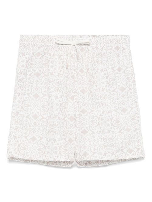 Floral-print swim shorts - Neutrals