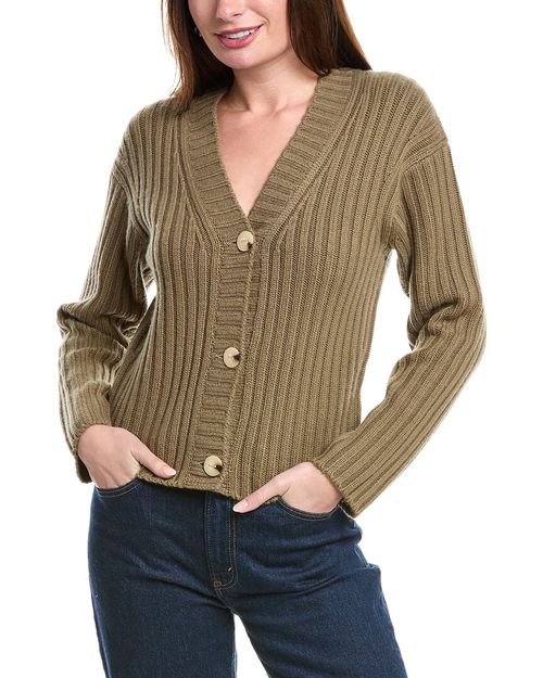 Chunky Rib Wool & Cashmere-Blend Cardigan