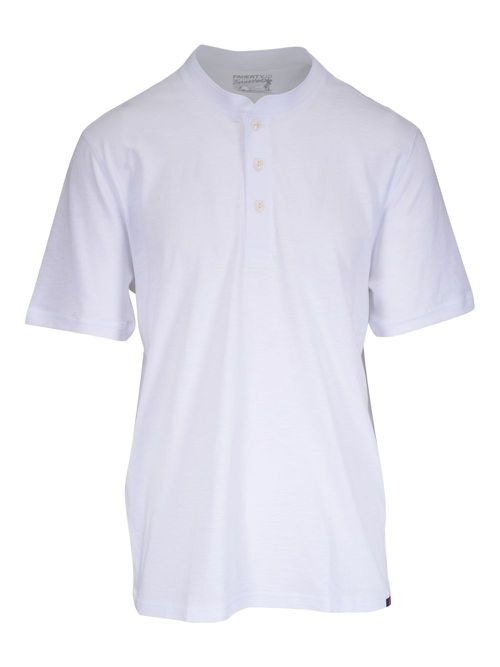 FAHERTY cotton henley T-shirt - White