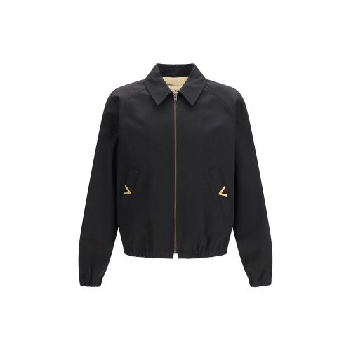 Cotton Bomber Jacket — Black