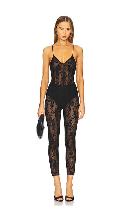 Norma Kamali Low Back Fara Slip Catsuit in Black. -  XXS also in L