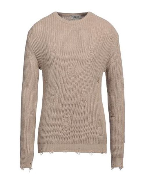 Man Sweater Sand Size L Acrylic, Wool