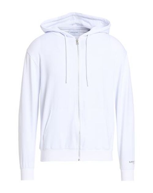 Man Sweatshirt White Size M Cotton, Elastane