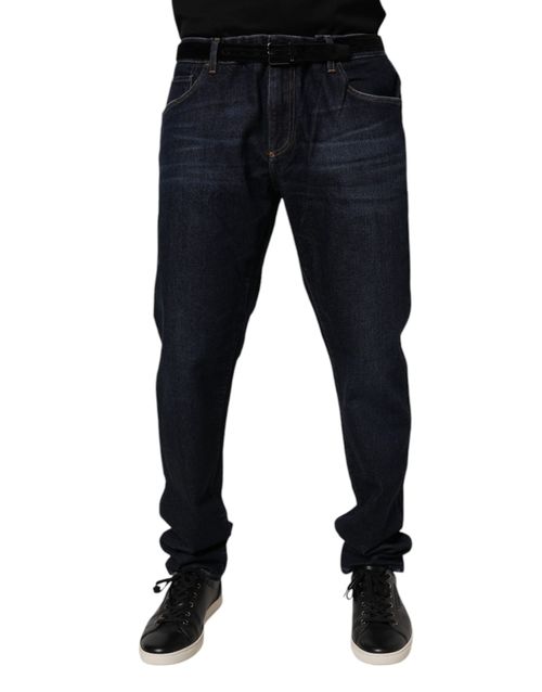 Cotton Stretch Skinny Jeans — Navy