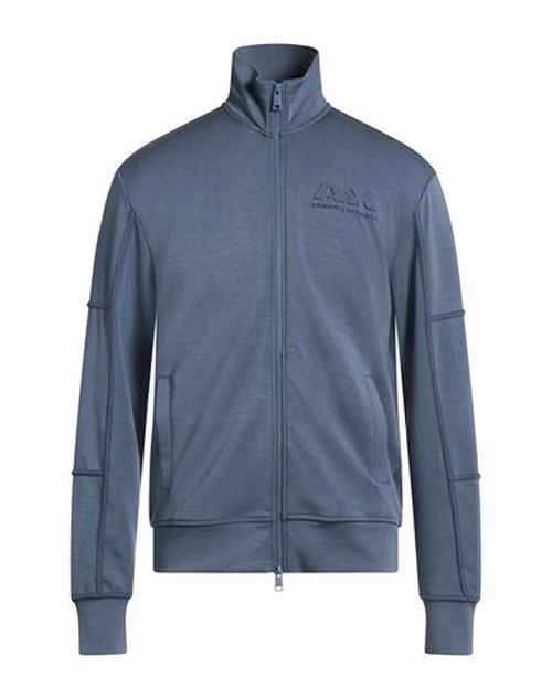 Man Sweatshirt Slate blue Size S Modacrylic, Polyester, Elastane