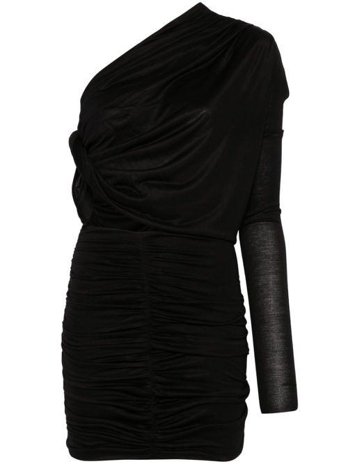 Wrap-design mini dress - Black