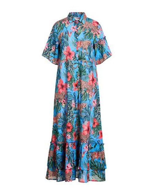 Woman Maxi dress Azure Size M Cotton
