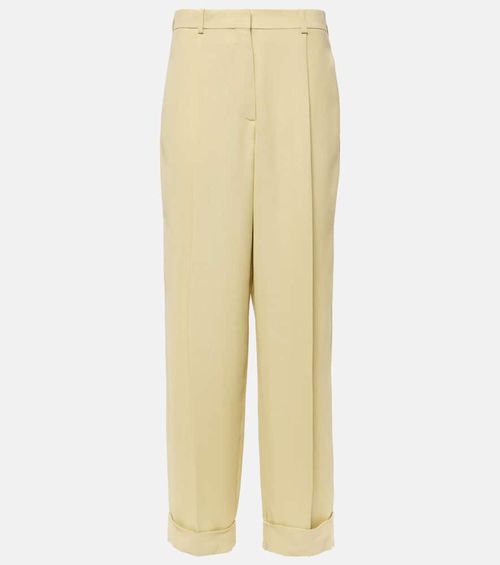 Tor crêpe straight pants