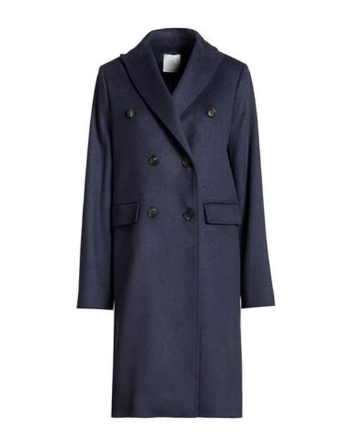 Woman Coat Midnight blue Size 6 Wool