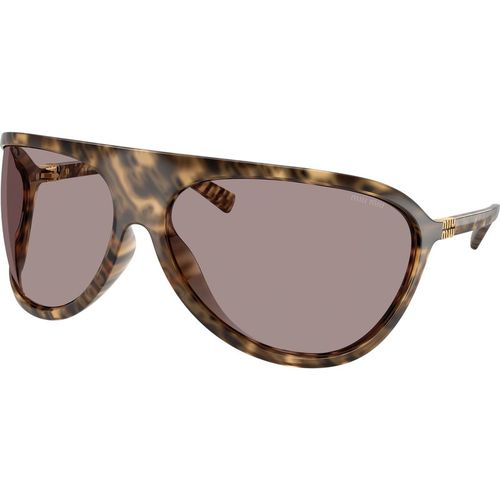 Miu Miu Woman Miu Miu MU A01S 11Z06I Sunglasses Injected Turtle Brown Geometric Norma